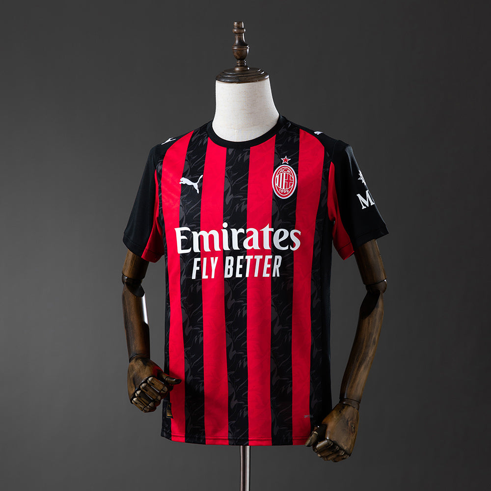 Camisola Ac Milan 2025-26 Principal Versão Adepto (Entrega Imediata)