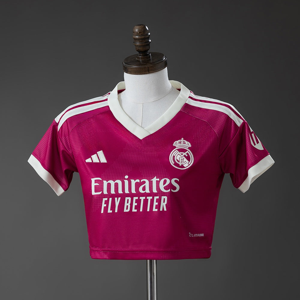 Crop Top Mulher Real Madrid CF 2026-27 Alternativo Vermelho