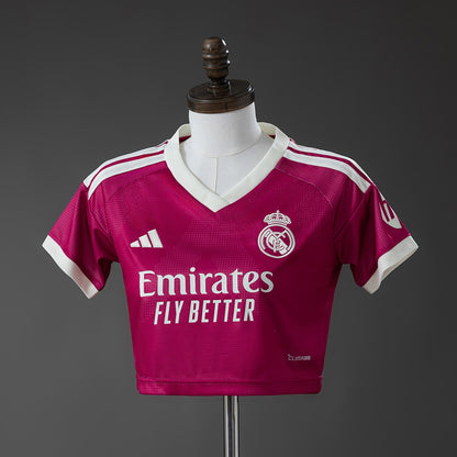 Crop Top Mulher Real Madrid CF 2026-27 Alternativo Vermelho