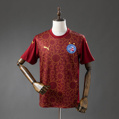 Camisola EC Bahia 2025-26 Alternativa Vermelha Lisa Versão Adepto