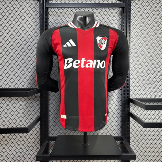 Camisola Manga Comprida CA River Plate 2025-26 Alternativa Riscas CWC Versão Jogador