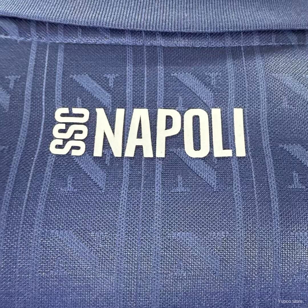 Camisola Napoles 2025-26 Alternativa Azul UCL Versão Jogador