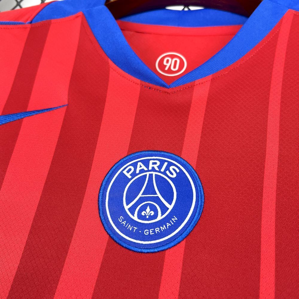Camisola Manga Comprida FC Paris Saint-Germain 2025-26 Alternativa Vermelha Versão Adepto