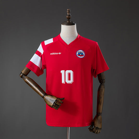 Camisola Chile 1994 Principal Versão Adepto #10