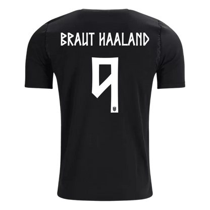 Camisola Noruega 2026 Alternativa Preta Versão Adepto BRAUT HAALAND #9