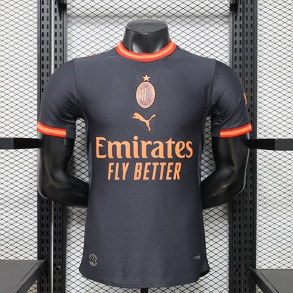 Camisola Ac Milan 2025-26 Alternativa Preta Versão Jogador