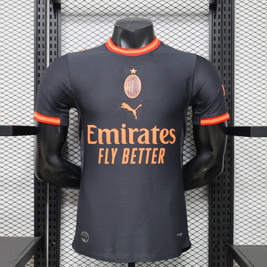 Camisola Ac Milan 2025-26 Alternativa Preta Versão Jogador