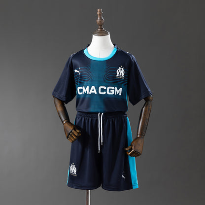 Kit Criança Olympique Marselha 2025-26 Alternativo
