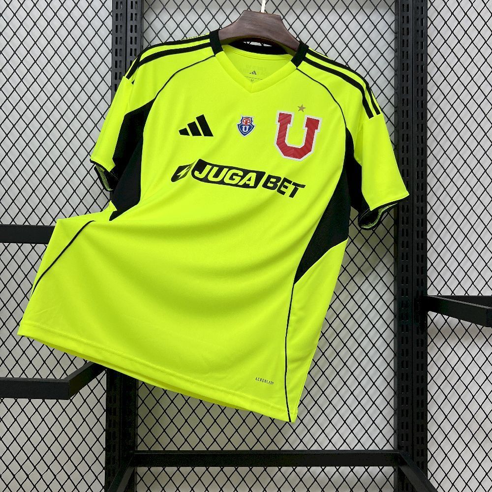 Camisola CF Universidad de Chile 2025-26 Alternativa Amarela Versão Adepto