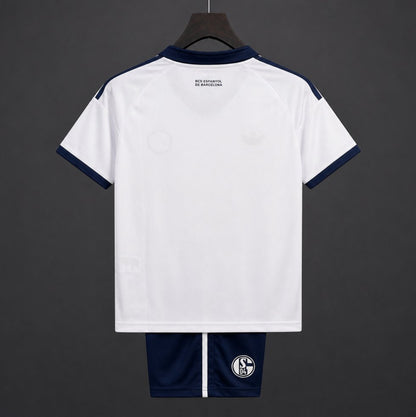 Kit Criança Schalke 04 2026-27 Alternativo Branco