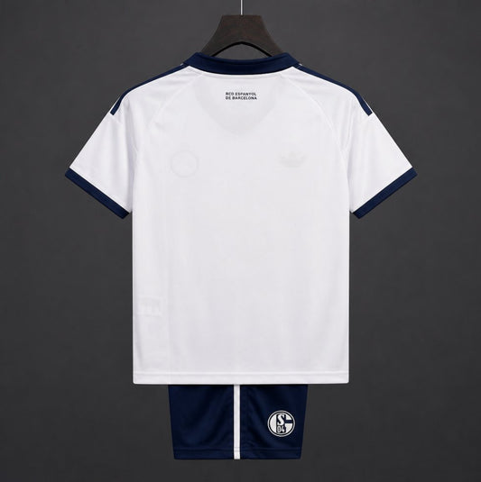 Kit Criança Schalke 04 2026-27 Alternativo Branco