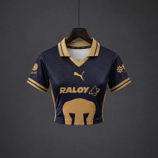 Crop Top Mulher UNAM Pumas 2026-27 Alternativa Azul