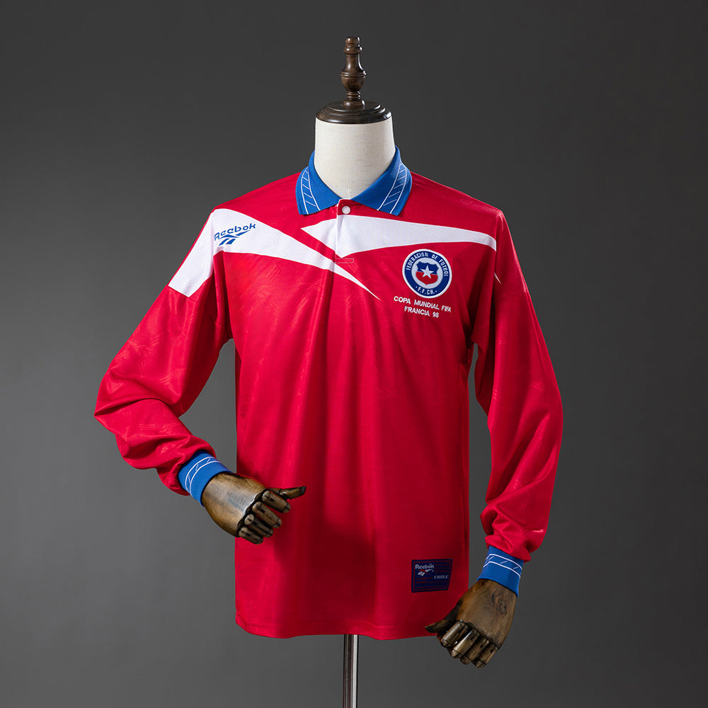 Camisola Manga Comprida Chile 1998 Principal Versão Adepto