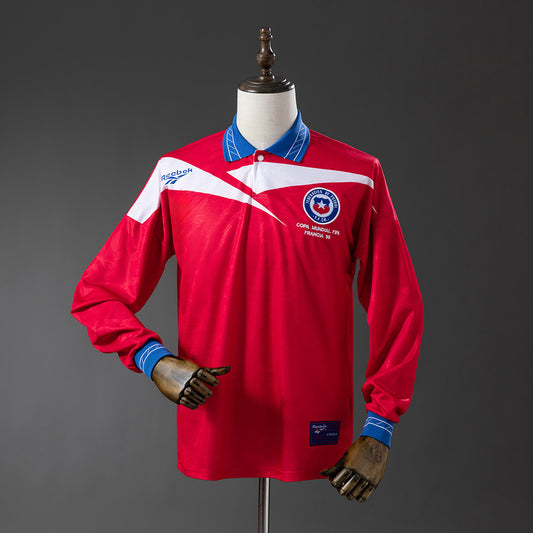 Camisola Manga Comprida Chile 1998 Principal Versão Adepto