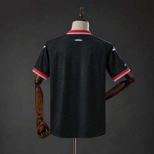 Camisola Real Murcia CF 2026-27 Alternativa Preta Versão Adepto
