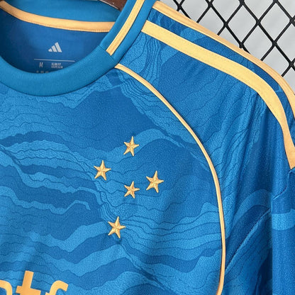Camisola Cruzeiro EC 2025-26 Alternativa Azul Versão Adepto