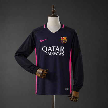 Camisola Manga Comprida FC Barcelona 2016-17 Alternativa Azul Versão Adepto
