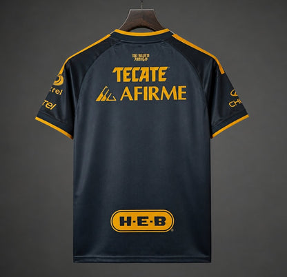 Camisola Tigres UANL 2026-27 Alternativa Preta Versão Adepto