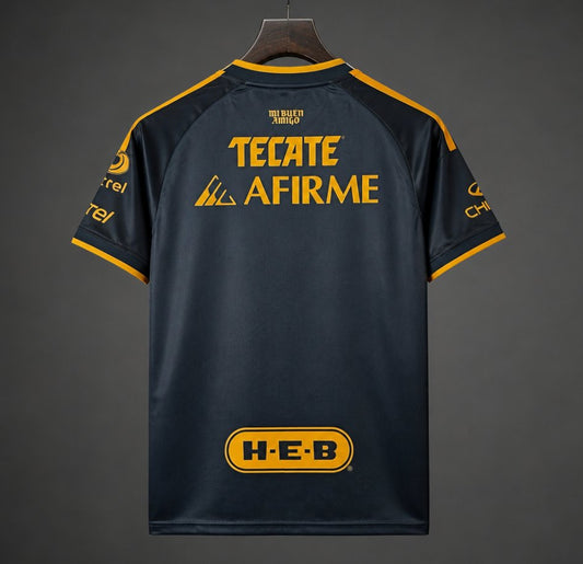 Camisola Tigres UANL 2026-27 Alternativa Preta Versão Adepto