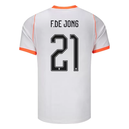 Camisola Paises Baixos 2026 Alternativa Branca Versão Adepto F.DE JONG #21