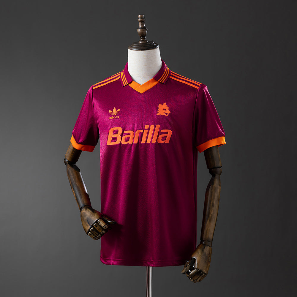 Camisola AS Roma 1992-93 Principal Versão Adepto