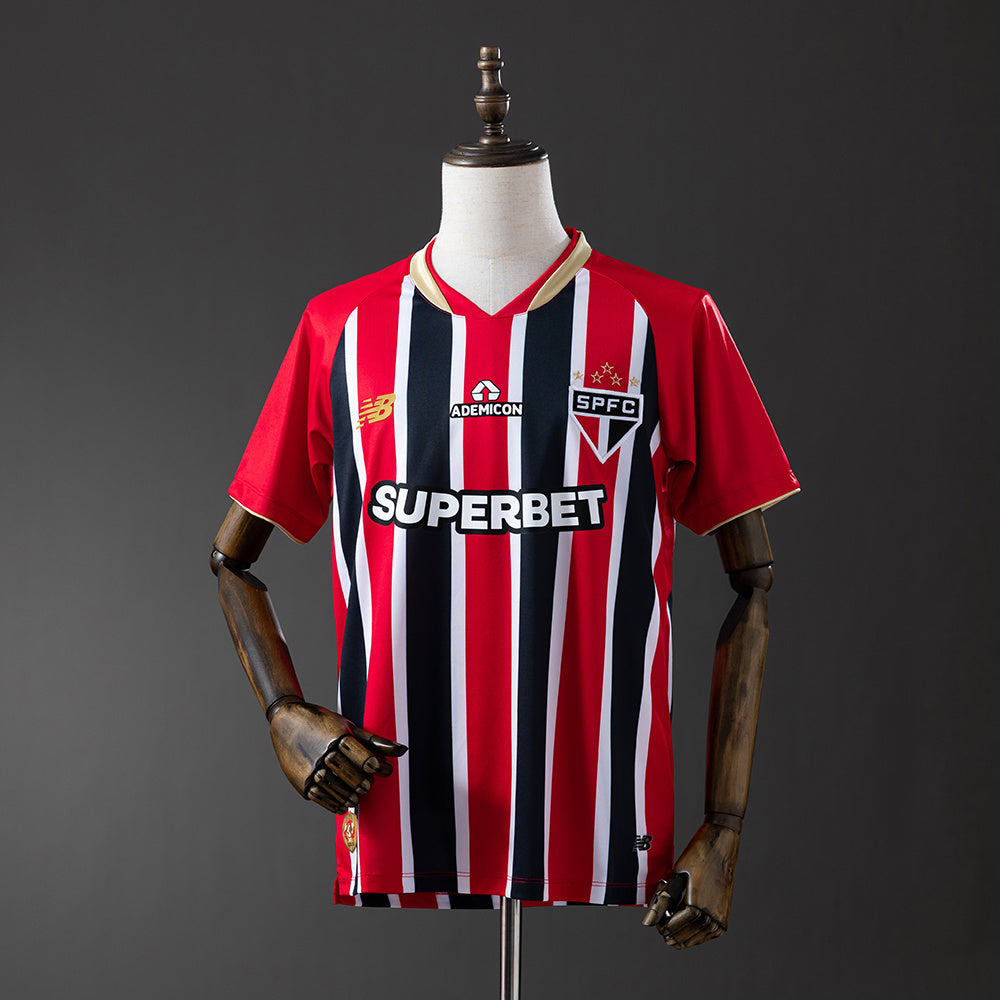 Camisola São Paulo FC 2025-26 Alternativa Riscas Versão Adepto