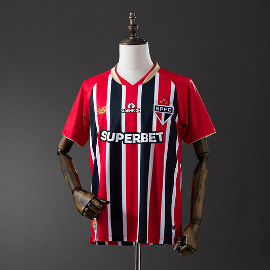 Camisola São Paulo FC 2025-26 Alternativa Riscas Versão Adepto