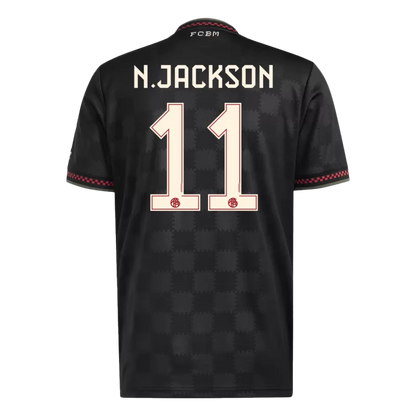 Camisola FC Bayern Munique 2025-26 Alternativa Preta Versão Adepto N.JACKSON #11