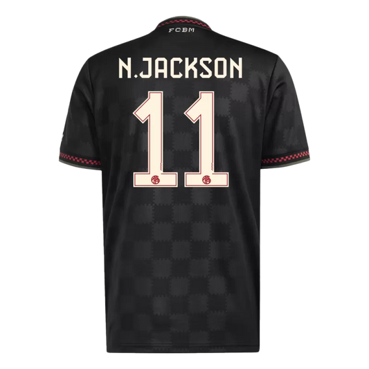 Camisola FC Bayern 2025-26 Alternativa Preta Versão Adepto N.JACKSON #11