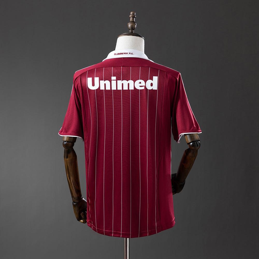 Camisola Fluminense FC 2007-08 Alternativa Vermelha Versão Adepto