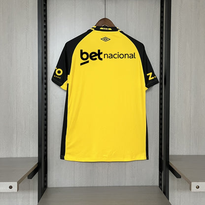 Camisola SC Recife 2025-26 Alternativa Amarela Lisa Versão Adepto Todos Patrocinadores