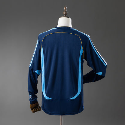 Camisola Manga Comprida Argentina 2006 Alternativa Azul Versão Adepto