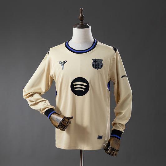Camisola Manga Comprida FC Barcelona 2025-26 Alternativa Amarela Versão Adepto