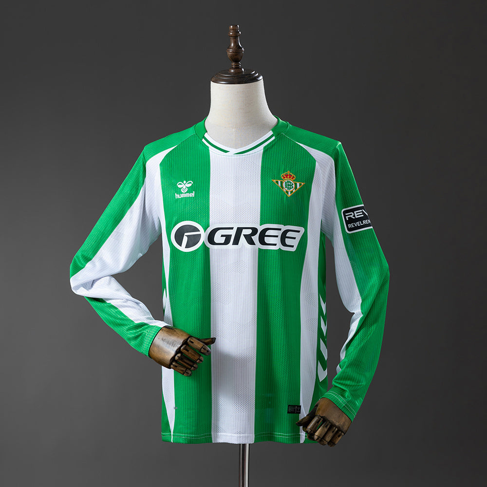Camisola Manga Comprida Real Betis 2025-26 Principal Versão Adepto