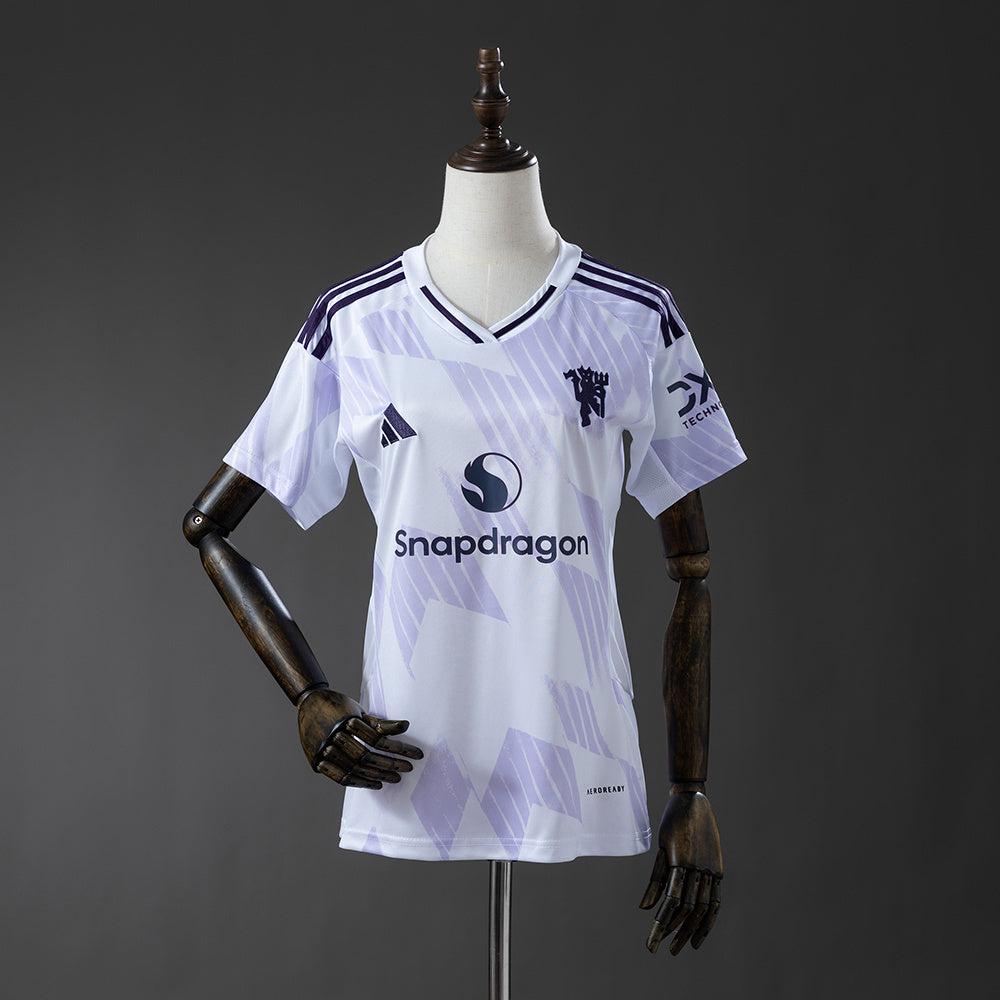 Camisola M-UNITED 2025-26 Alternativa Branca Versão Mulher