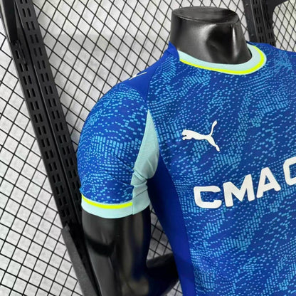 Camisola Olympique Marselha 2025-26 Alternativa Azul Clara Versão Jogador