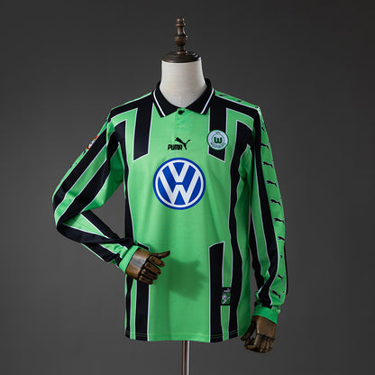 Camisola Manga Comprida VfL Wolfsburg 1999-00 Alternativa Verde Versão Adepto