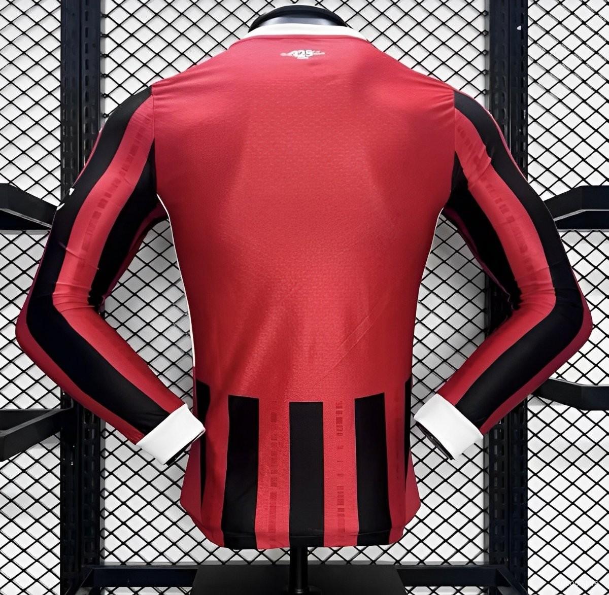 Camisola Manga Comprida Ac Milan 2024-25 Principal Versão Jogador
