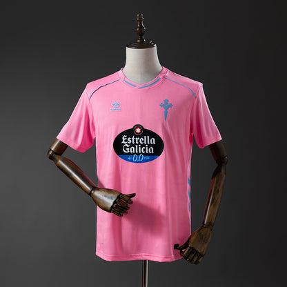 Camisola Celta Vigo 2025-26 Alternativa Rosa Versão Adepto