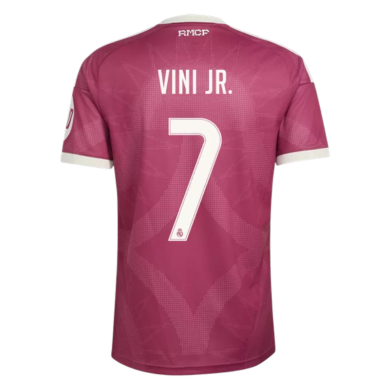 Camisola Real Madrid CF 2026-27 Alternativa Vermelha Versão Adepto VINI JR. #7