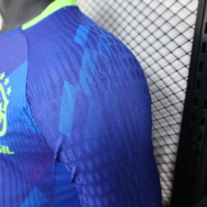 Camisola Manga Comprida Brasil 2025 Alternativa Azul Versão Jogador