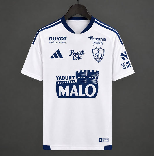 Camisola Stade Brestois 2026-27 Alternativa Branca Versão Adepto
