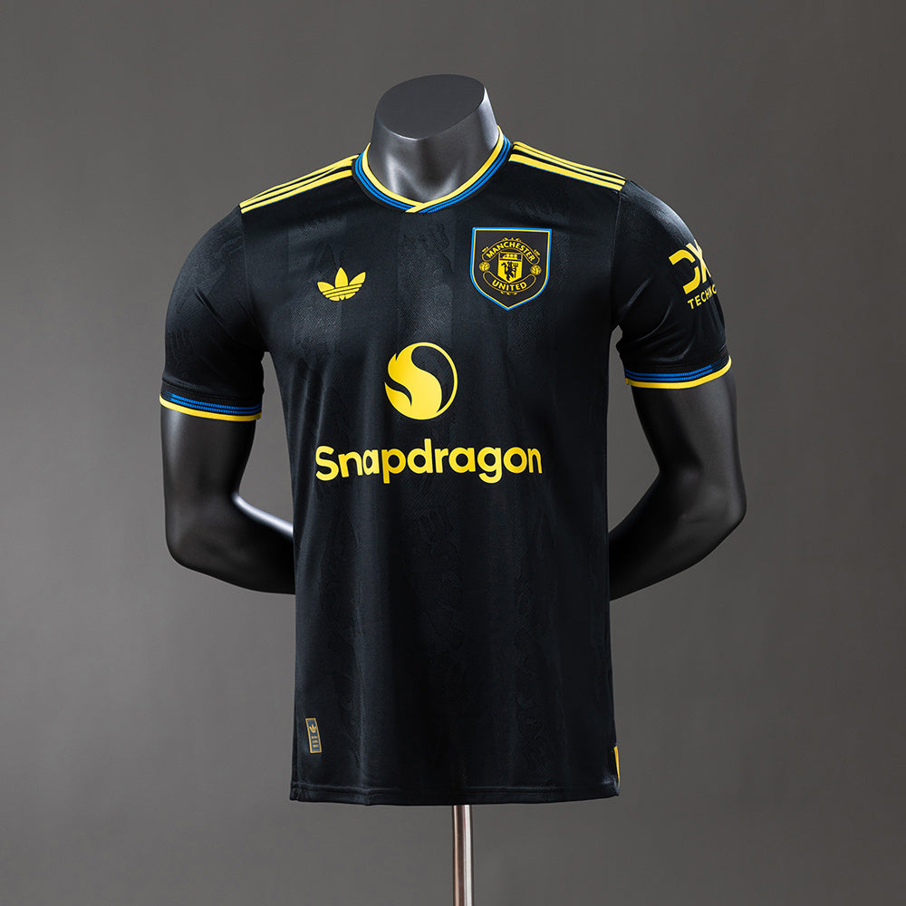 Camisola M-United 2025-26 Alternativa Preta Versão Jogador