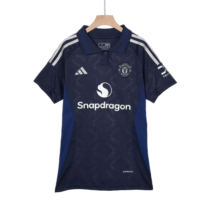 Camisola M-United 2024-25 Alternativa Azul Versão Mulher