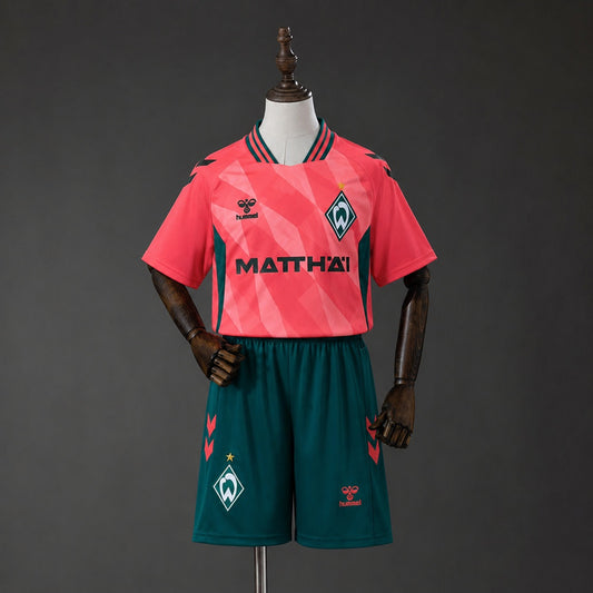 Kit Criança Werder Bremen 2026-27 Alternativo Vermelho