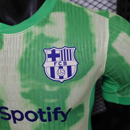 Camisola FC Barcelona 2024-25 Alternativa Verde Versão Jogador