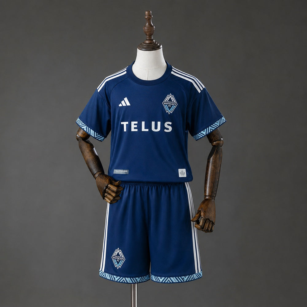 Kit Criança Vancouver Whitecaps 2026-27 Alternativo Azul