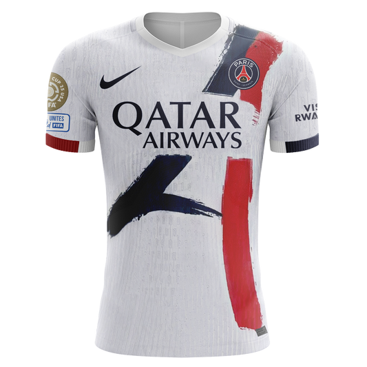 Camisola FC Paris Saint-Germain 2025-26 Alternativa Branca CWC Versão Adepto MBAYE #49
