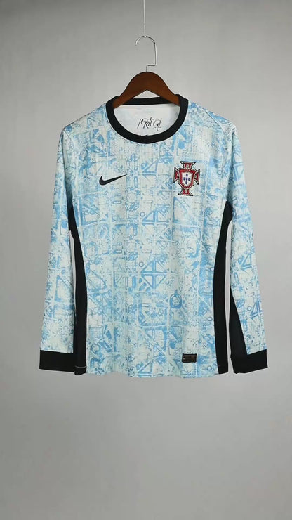 Camisola Manga Comprida Portugal 2024 Alternativa Versão Adepto